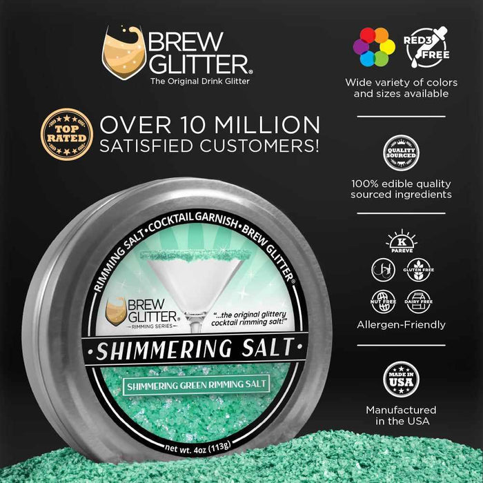 Shimmering Green Rimming Salt | Private Label (48 units/case)-Private Label_Rimming Salt-bakell