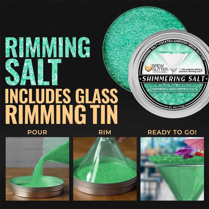 Shimmering Green Rimming Salt Wholesale (24 units/case)-Wholesale_Rimming Salt-bakell