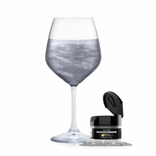 Shimmering Silver Brew Glitter | Wine & Tea Drinks  | Bakell