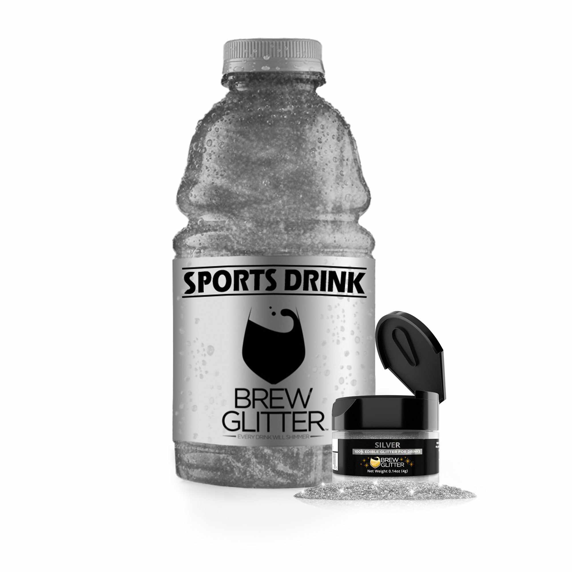 Silver 4G Brew Glitter for Drinks | Bakell 25g