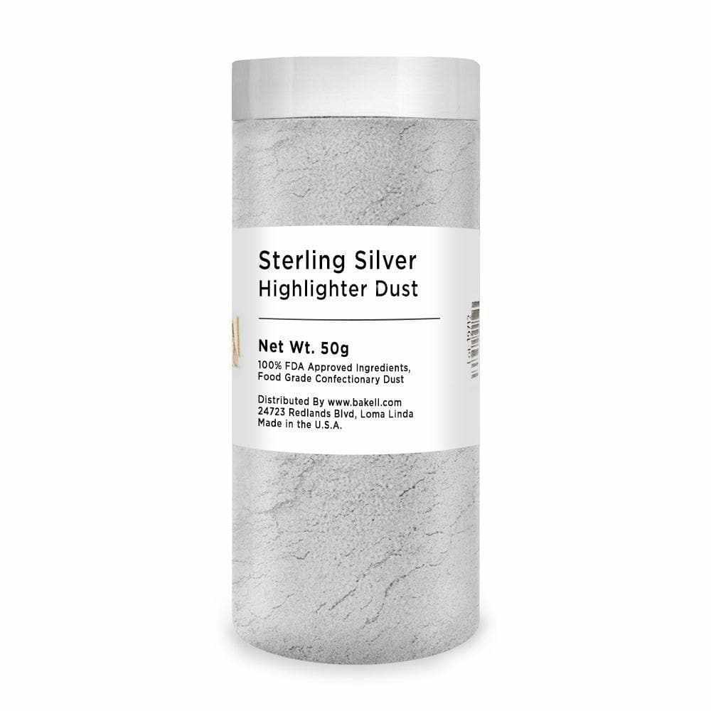 Silver Highlighter Metallic Luster Dust | FDA & Kosher | Bakell.com