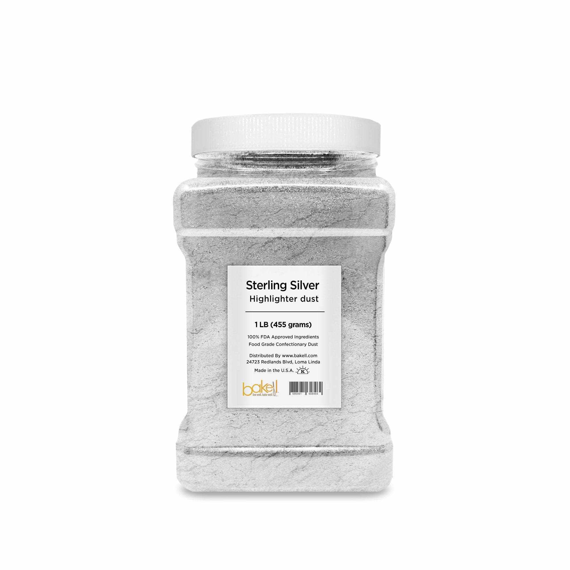 Silver Highlighter Metallic Luster Dust | FDA & Kosher | Bakell.com