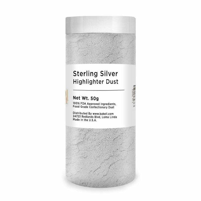 Silver Highlighter Metallic Luster Dust | FDA & Kosher | Bakell.com