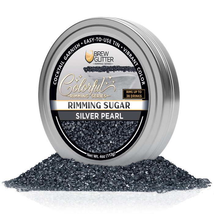 Silver Pearl Rimming Sugar | Bulk Sizes