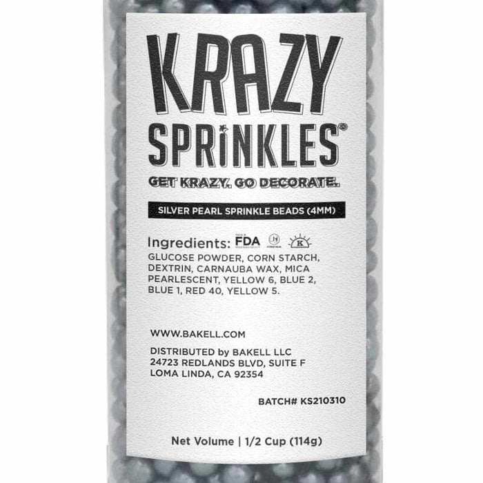 Silver Pearl 4mm Sprinkle Beads-Krazy Sprinkles_HalfCup_Google Feed-bakell