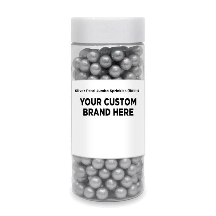 Silver Pearl 8mm Beads Sprinkles | Private Label (48 units per/case) | Bakell