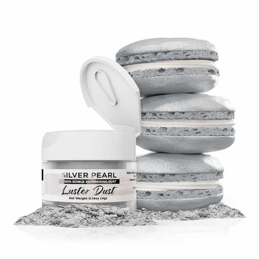 Silver Pearl Luster Dust Edible | Bakell-B2C_Luster Dust-bakell