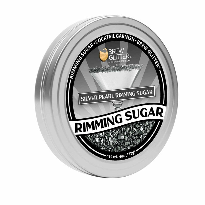 Buy Silver Pearl Cocktail Rimming Sugar - Silver Sugar -Bakell