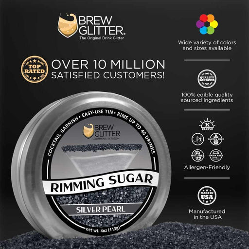 Silver Pearl Rimming Sugar | Bulk Sizes-Bulk_Rimming Sugar-bakell