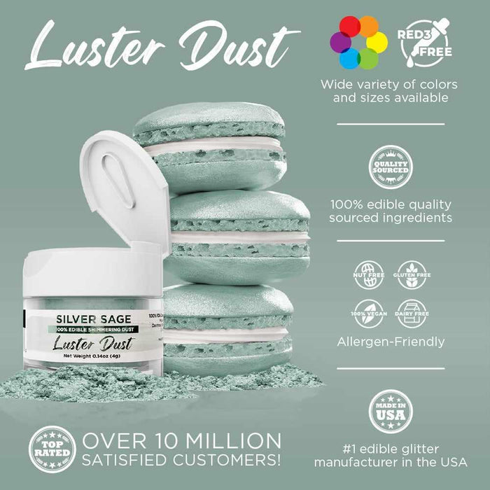 Silver Sage Luster Dust Wholesale-Wholesale_Luster Dust-bakell