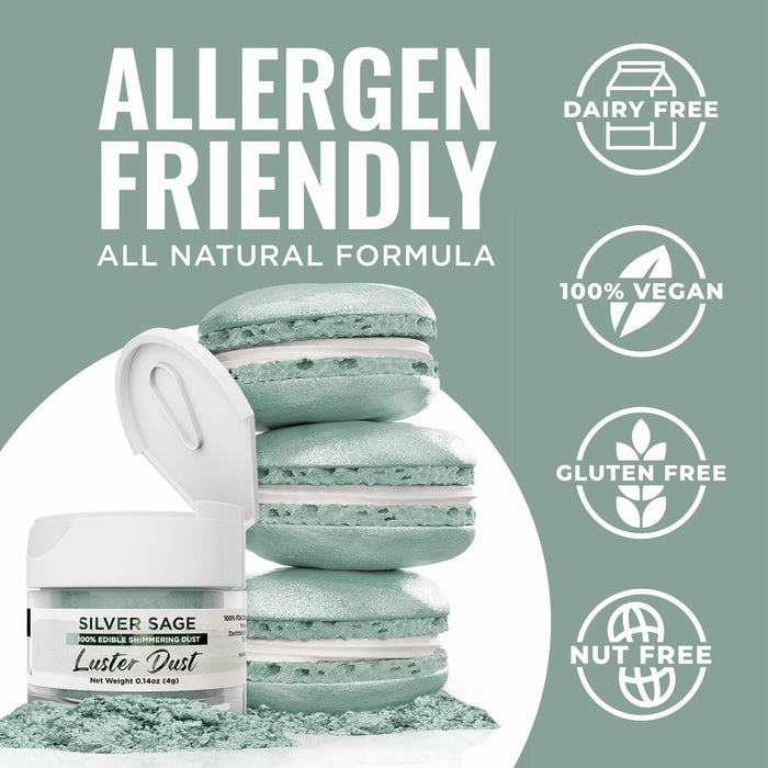 Silver Sage Luster Dust Wholesale-Wholesale_Luster Dust-bakell
