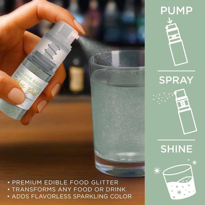 Silver Sage Tinker Edible Glitter Spray 4g Pump | Tinker Dust®-B2C_Tinker Dust_Mini Pump-bakell