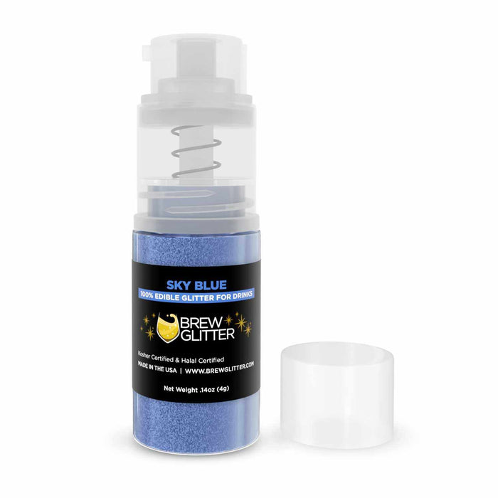Sky Blue Edible Glitter Mini Spray Pump | Brew Glitter | Bakell