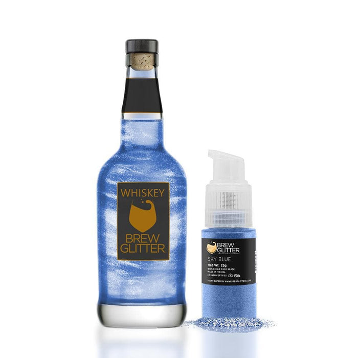 Sky Blue Brew Glitter® Spray Pump Private Label-Private Label_Brew Glitter Pump-bakell