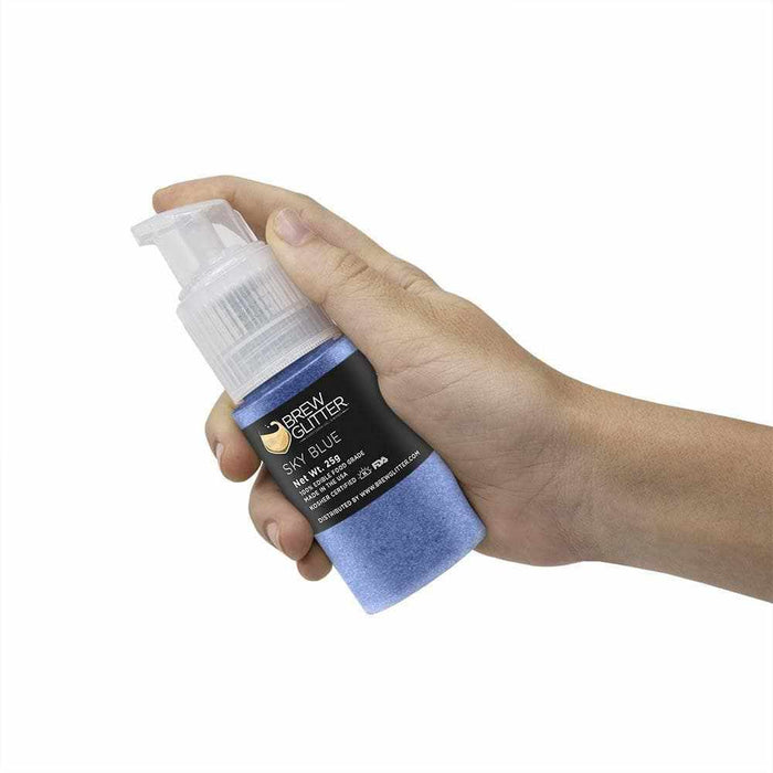 Sky Blue Edible Glitter Spray Pump | Brew Glitter | Bakell