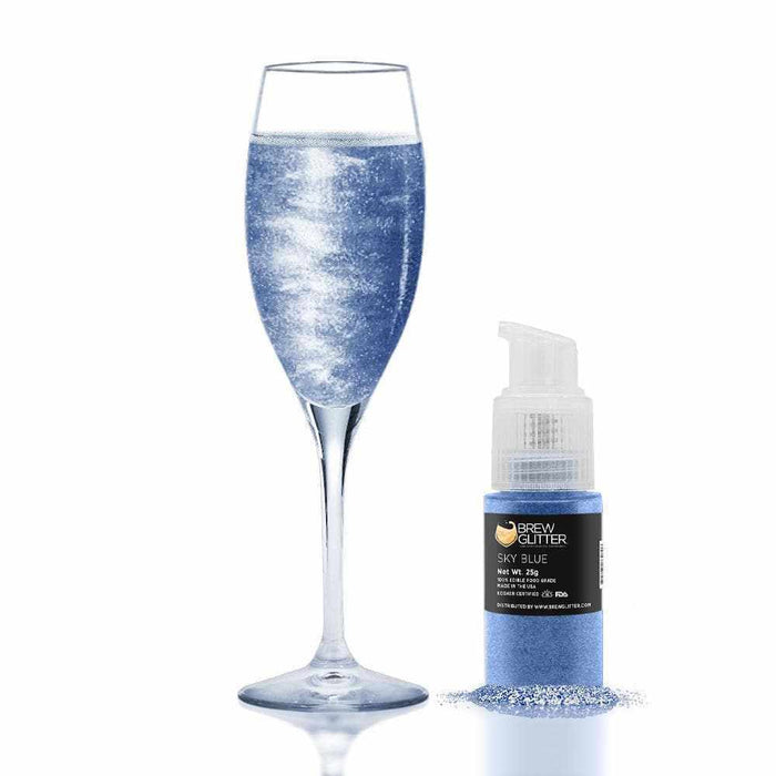 Sky Blue Edible Glitter Spray Pump | Brew Glitter | Bakell