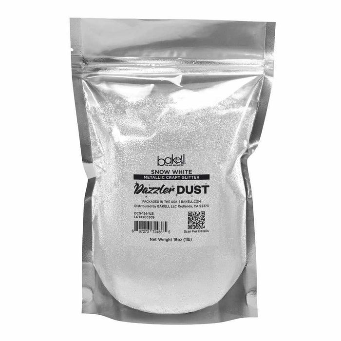Snow White Ultrafine Metallic Craft Glitter Dazzler Dust | Premium Polyester Non-Toxic | Bakell-B2C_Dazzler Dust-bakell