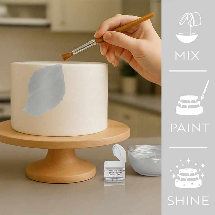 Snowflake White Luster Dust 4 Gram Jar-Google Feed_Luster Dust-bakell