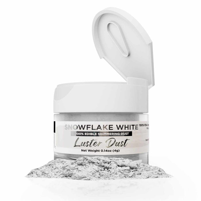 Snowflake White Luster Dust 4 Gram Jar-Luster Dust_4G_Google Feed-bakell