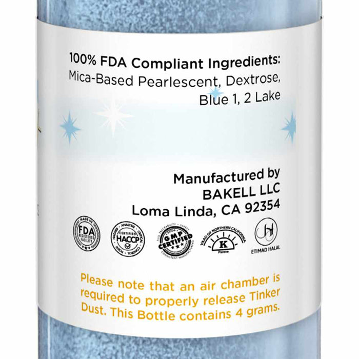 Soft Blue Edible Glitter Spray 4g Pump | Tinker Dust® | Bakell