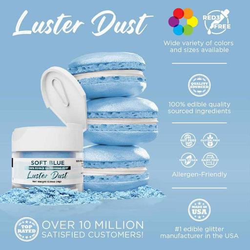 Soft Blue Luster Dust Wholesale-Wholesale_Luster Dust-bakell