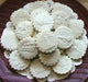 Soft green luster dust in bulk, a shiny pearlized powder for edible decorations.