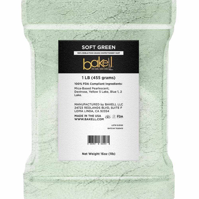Bakell Soft Green Edible Pearlized Luster Dust | Bakell.com