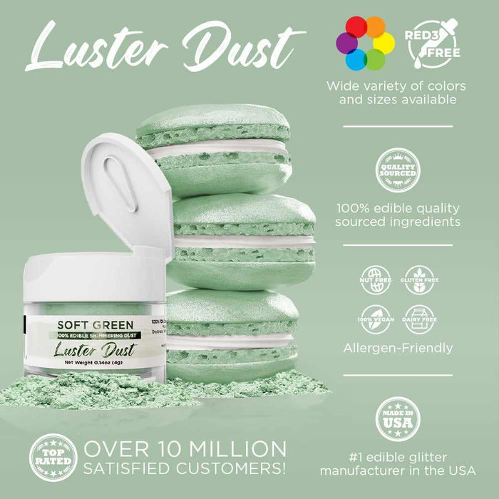 Soft Green Luster Dust Private Label-Private Label_Luster Dust-bakell