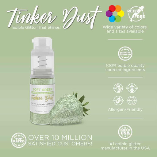 Soft Green Tinker Dust® Glitter | 4g Spray Pumpse-Wholesale_Tinker Dust_Mini Pumps-bakell