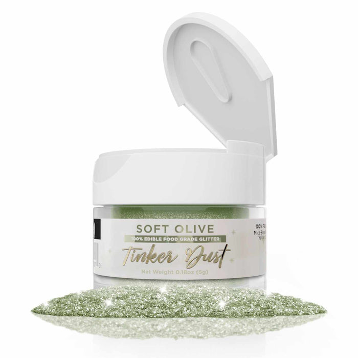 Soft Olive Green Edible Glitter | Tinker Dust® 5 Grams-Tinker Dust_5G_Google Feed-bakell