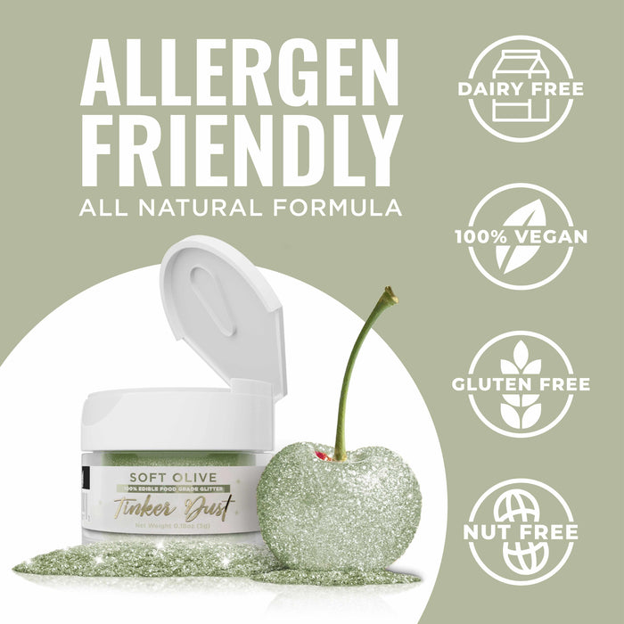 Soft Olive Green Tinker Dust® Glitter Bulk Size-Bulk_Tinker Dust-bakell
