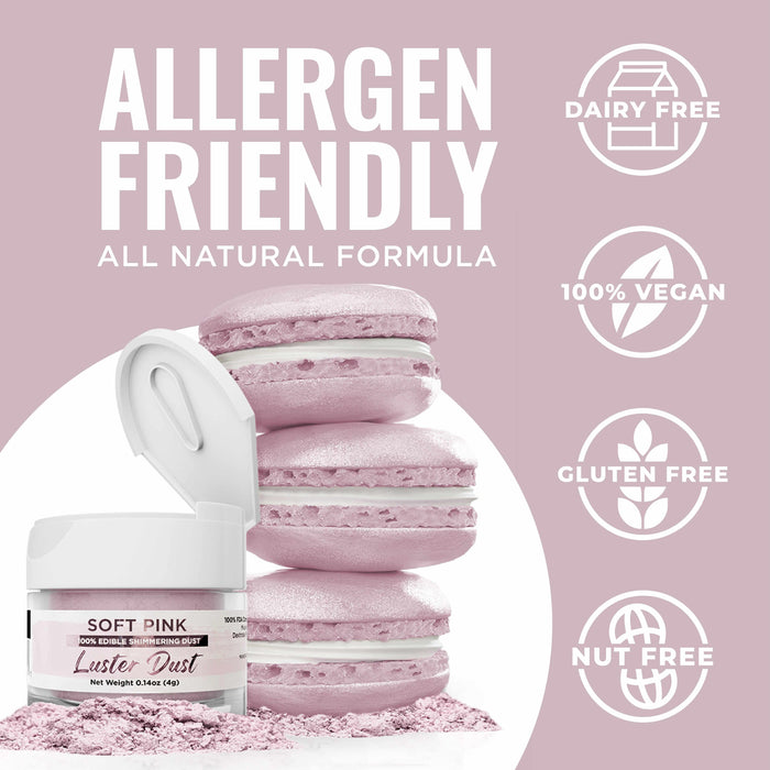Soft Pink Luster Dust 4 Gram Jar-Google Feed_Luster Dust-bakell