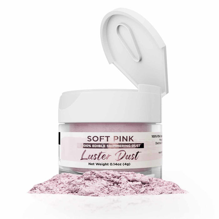 Soft Pink Luster Dust 4 Gram Jar-Luster Dust_4G_Google Feed-bakell