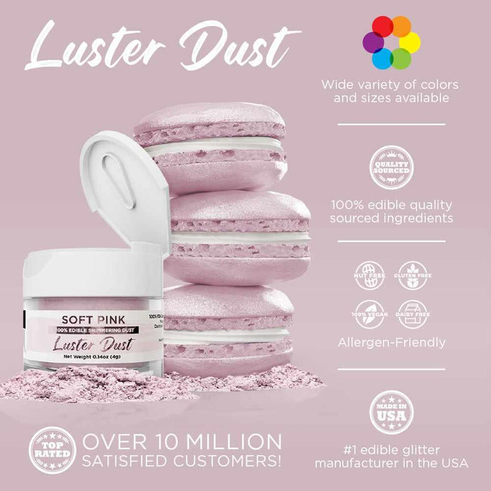 Soft Pink Luster Dust Bulk Size-Bulk_Luster Dust-bakell