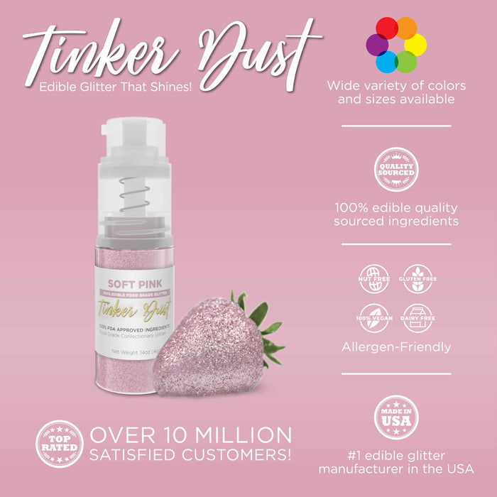 Soft Pink Tinker Dust® Glitter | 4g Spray Pump by the Case-Wholesale_Tinker Dust_Mini Pumps-bakell