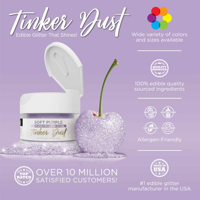 Soft Purple Edible Glitter | Tinker Dust®-B2C_Tinker Dust-bakell