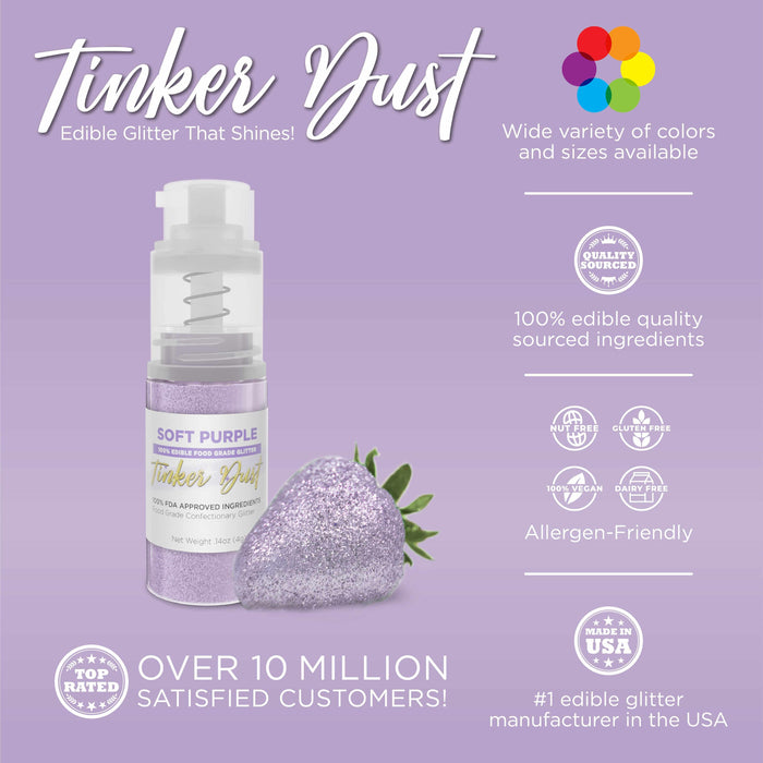 Soft Purple Tinker Dust® Glitter | 4g Spray Pump Private Label-Private Label_Tinker Dust_Mini Pump-bakell