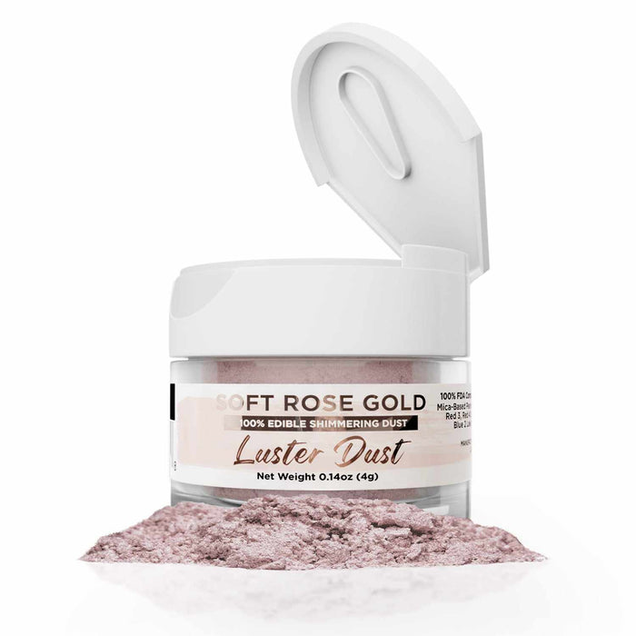 Soft Rose Gold Luster Dust 4 Gram Jar-Luster Dust_4G_Google Feed-bakell