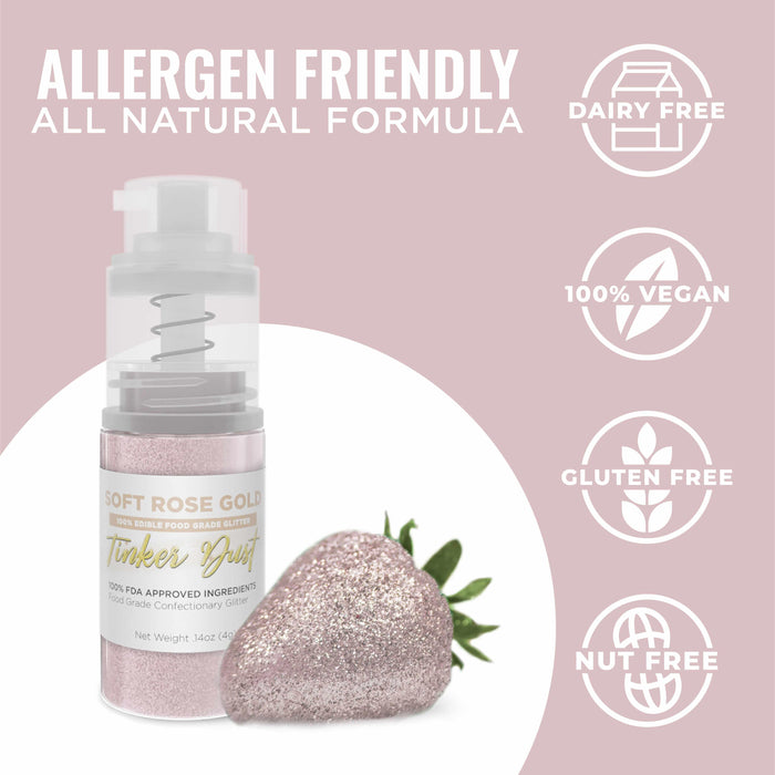 Soft Rose Gold Tinker Dust® Glitter | 4g Spray Pump by the Case-Wholesale_Tinker Dust_Mini Pumps-bakell