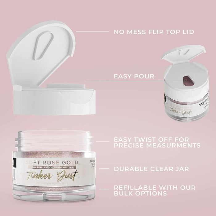 Soft Rose Gold Tinker Dust® Glitter Private Label-Private Label_Tinker Dust-bakell