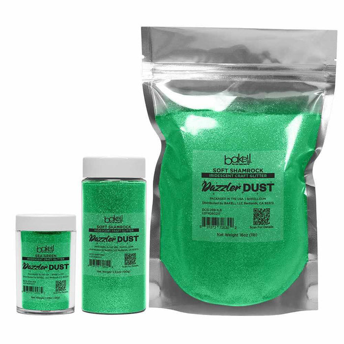 Soft Shamrock Ultrafine Iridescent Craft Glitter Dazzler Dust | Premium Polyester Non-Toxic | Bakell-B2C_Dazzler Dust-bakell