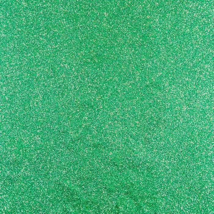 Soft Shamrock green ultrafine iridescent polyester craft glitter.