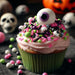 Cupcake covered in Frankenstein Mix Krazy Sprinkles