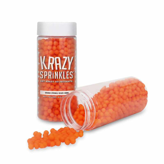 Orange 4mm Sprinkle Beads-Krazy Sprinkles_HalfCup_Google Feed-bakell