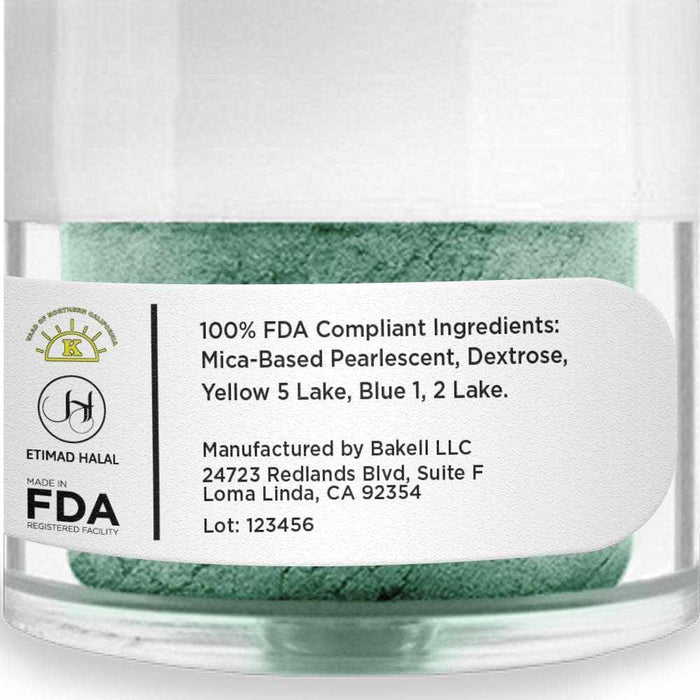 Spruce Green Luster Dust 4 Gram Jar-Luster Dust_4G_Google Feed-bakell