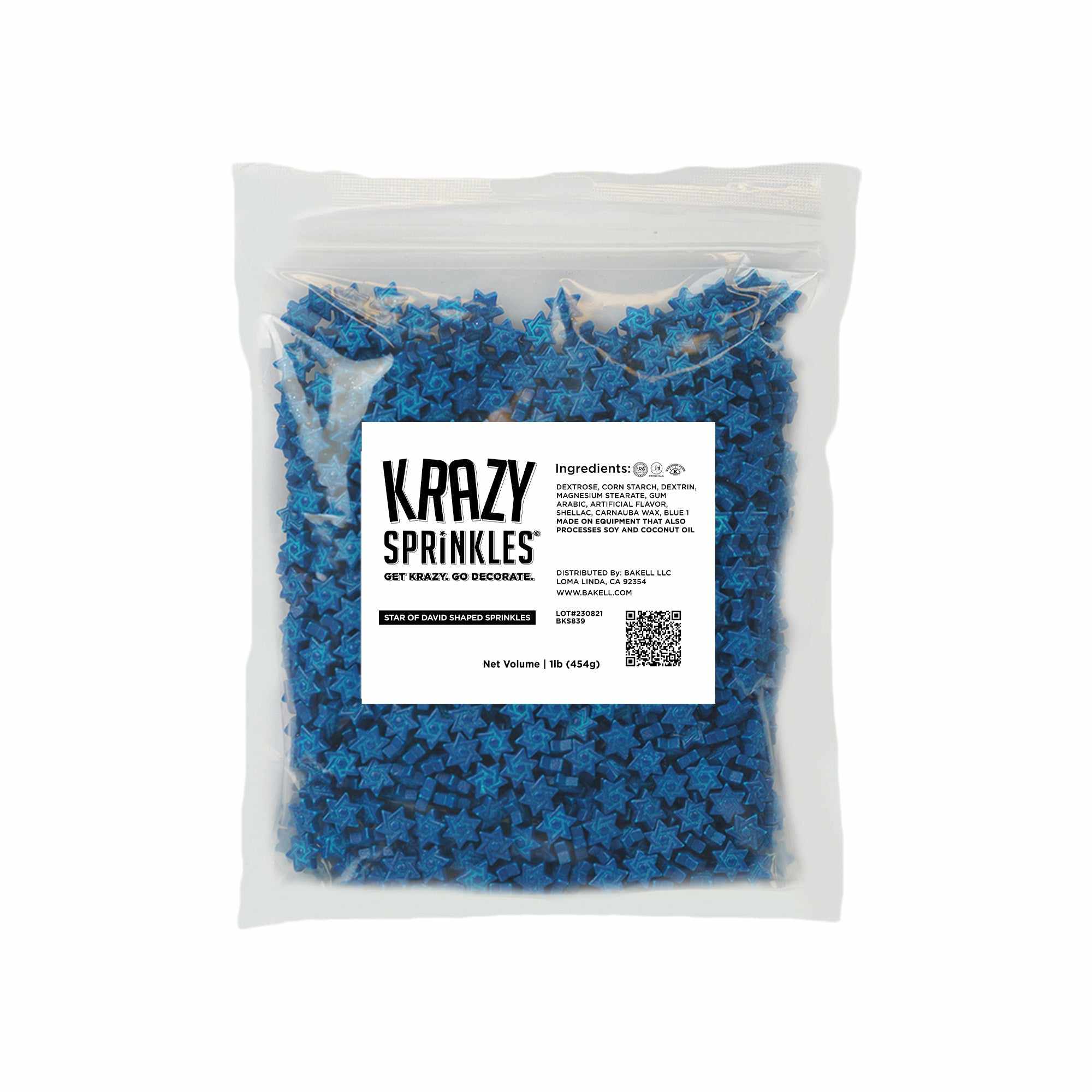 Star of David Shaped Sprinkles – Krazy Sprinkles® Bakell.com