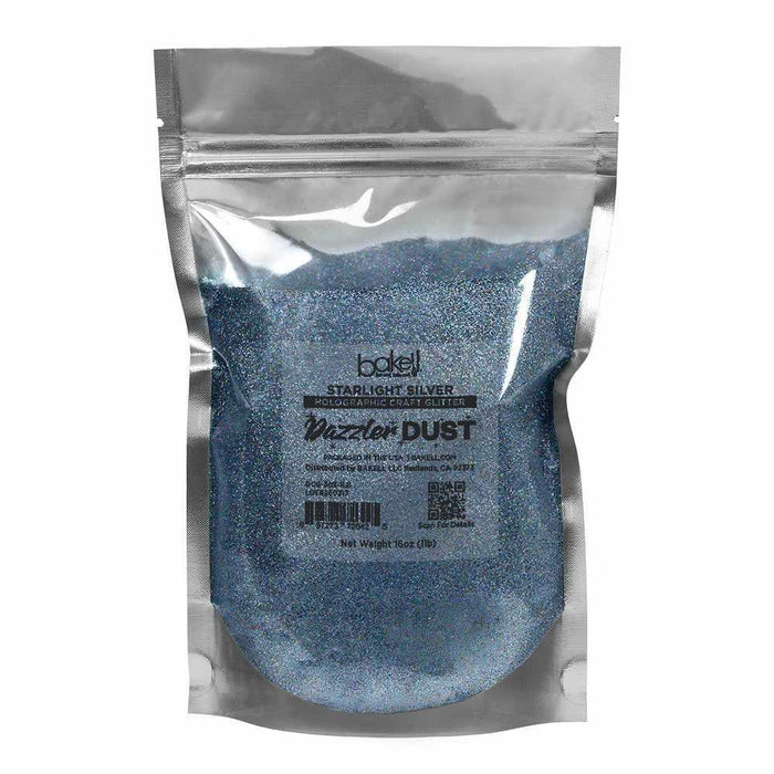 Starlight Silver Ultrafine Holographic Craft Glitter Dazzler Dust | Premium Polyester Non-Toxic | Bakell-B2C_Dazzler Dust-bakell