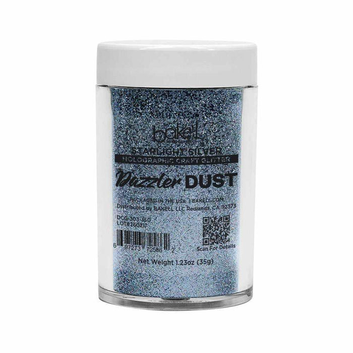 Starlight Silver Ultrafine Holographic Craft Glitter Dazzler Dust | Premium Polyester Non-Toxic | Bakell-B2C_Dazzler Dust-bakell