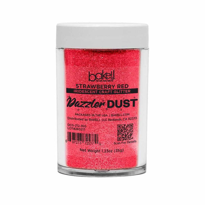 Strawberry Red Ultrafine Iridescent Craft Glitter Dazzler Dust | Premium Polyester Non-Toxic | Bakell-B2C_Dazzler Dust-bakell