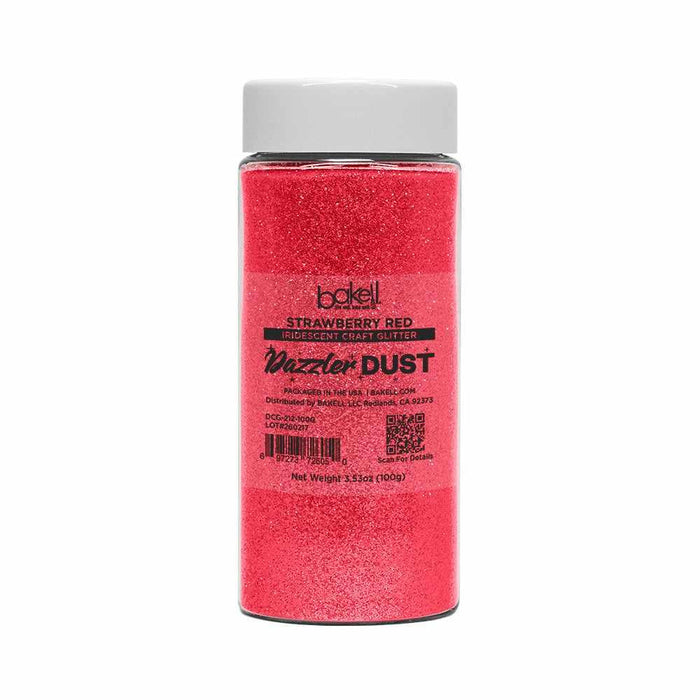 Strawberry Red Ultrafine Iridescent Craft Glitter Dazzler Dust | Premium Polyester Non-Toxic | Bakell-B2C_Dazzler Dust-bakell